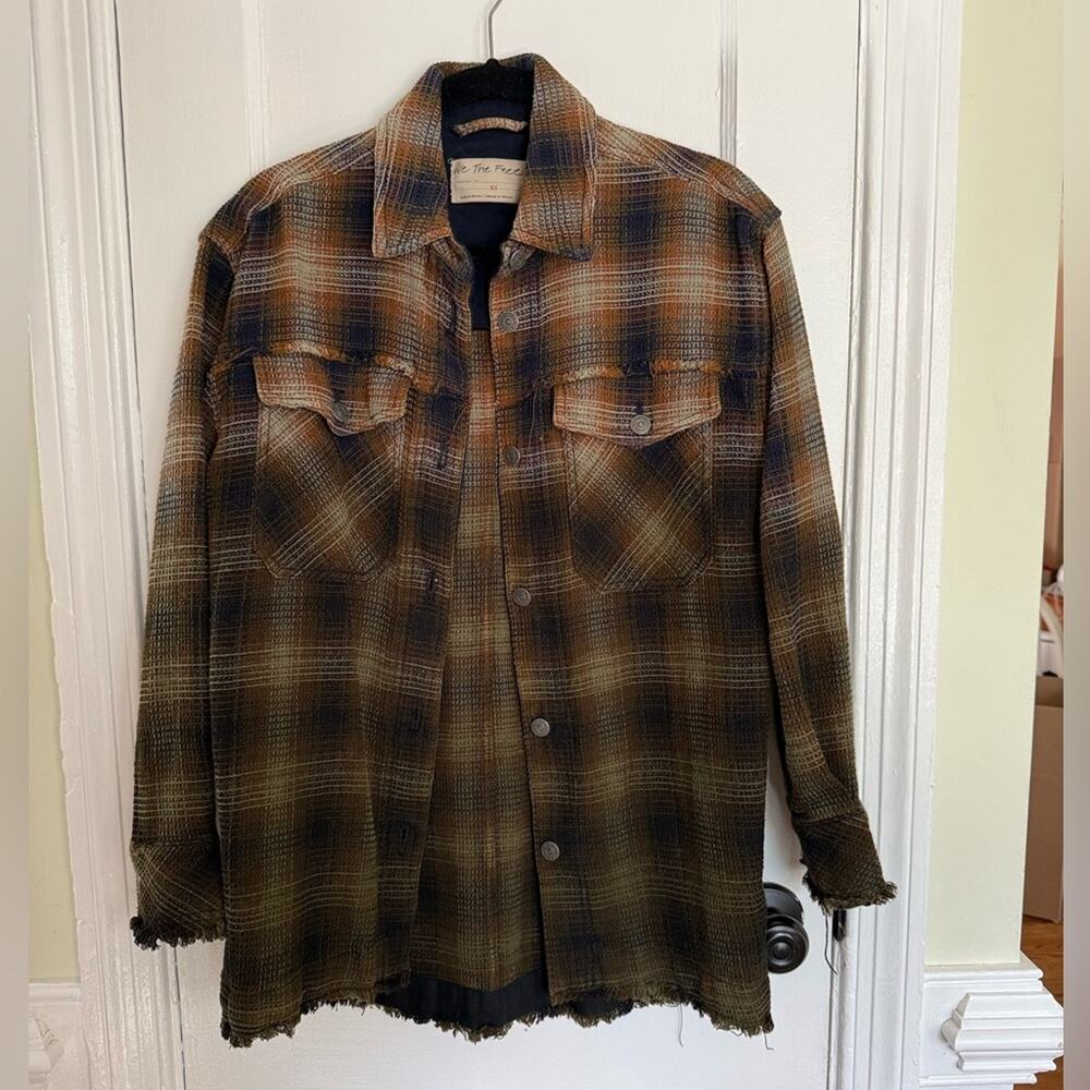 Free People Anneli Plaid Shirt Jacket - Picture 6 of 8